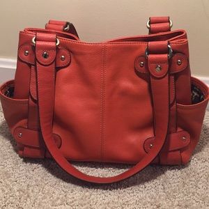 Like New Tiganello Orange Leather Purse
